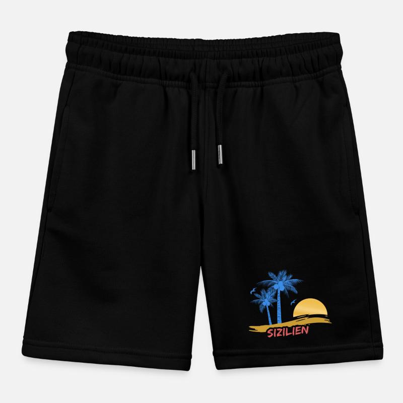 Beach Sicily Kids Organic Sweat Shorts by Stanley/Stella