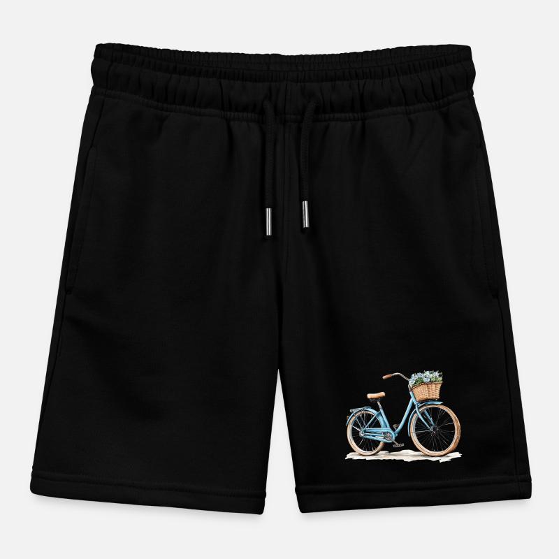 Vélo avec panier de fleurs Short de jogging enfant bio Stanley/Stella