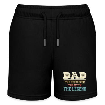 Dad The Beekeeper The Myth The Legend Beekeeping A - Kinder Organic Joggingshorts Mini Bolter von Stanley/Stella - Schwarz - Vorne