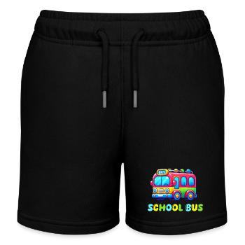 bus schule - Kinder Organic Joggingshorts Mini Bolter von Stanley/Stella - Schwarz - Vorne