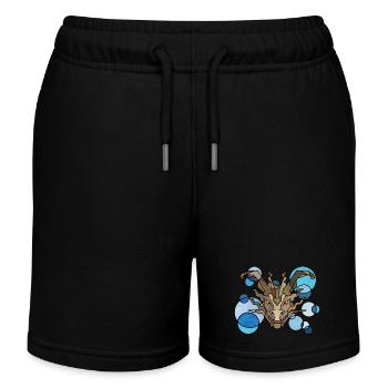 Drache Geometrie - Kinder Organic Joggingshorts Mini Bolter von Stanley/Stella - Schwarz - Vorne