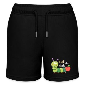 Mangez les riches - Chenille affamée - Short de jogging enfant bio Stanley/Stella - noir - Devant