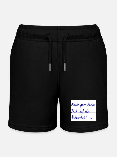 Heute gar keinen Bock auf das Patriarchat - Kinder Organic Joggingshorts Mini Bolter von Stanley/Stella - Schwarz