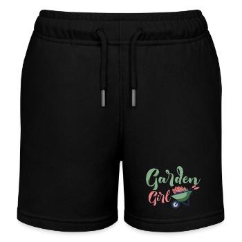 Garden Girl Botanical Gardening - Kinder Organic Joggingshorts Mini Bolter von Stanley/Stella - Schwarz - Vorne