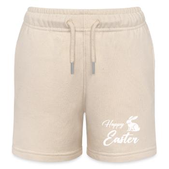 hase happy easter - Kinder Organic Joggingshorts Mini Bolter von Stanley/Stella - Natur - Vorne