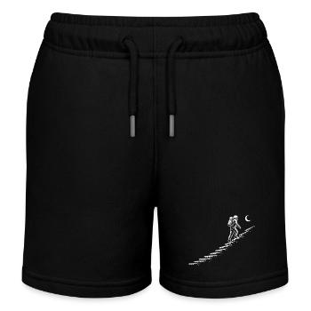 Astronaut on the Stairs Space Style - Kids Organic Sweat Shorts by Stanley/Stella - black - Front