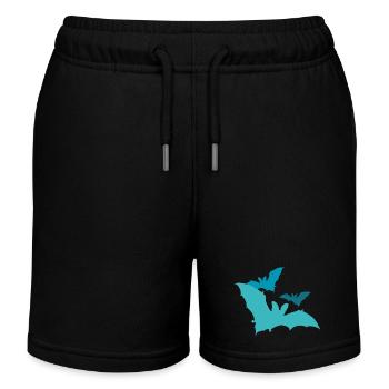 Fledermäuse - Kinder Organic Joggingshorts Mini Bolter von Stanley/Stella - Schwarz - Vorne