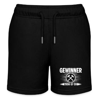 Erzgebirge Gewinner - Kinder Organic Joggingshorts Mini Bolter von Stanley/Stella - Schwarz - Vorne