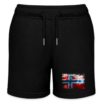 Norwegian flag - Kids Organic Sweat Shorts by Stanley/Stella - black - Front