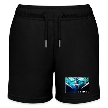 Swimming - design - Kids Organic Sweat Shorts by Stanley/Stella - black - Front