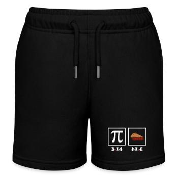 Pi Day Pie - Kids Organic Sweat Shorts by Stanley/Stella - black - Front