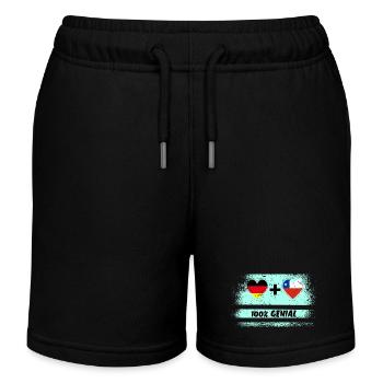 Allemagne et Chili 100 % Genial / Cadeau - Short de jogging enfant bio Stanley/Stella - noir - Devant