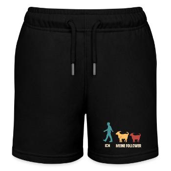 Ich Und Meine Follower Ziegen Ziege - Kinder Organic Joggingshorts Mini Bolter von Stanley/Stella - Schwarz - Vorne