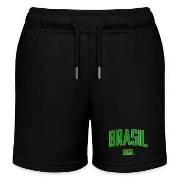Brésil | Brasil - Short de jogging enfant bio Stanley/Stella - noir - Devant