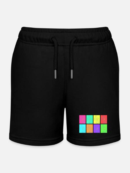 Chanteur de Rock en Pop Art - Short de jogging enfant bio Stanley/Stella - noir