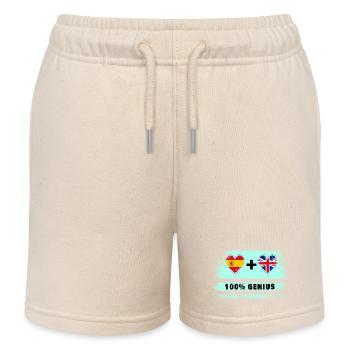 L’Espagne et la Grande-Bretagne draguent 100% génie - Short de jogging enfant bio Stanley/Stella - écru doux - Devant