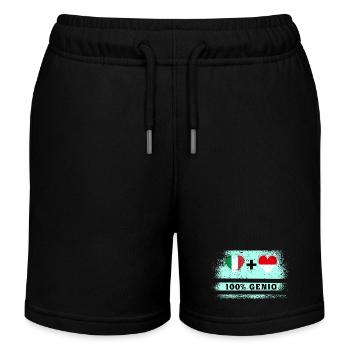 Italien und Indonesien 100% Flaggeningenieure - Kinder Organic Joggingshorts Mini Bolter von Stanley/Stella - Schwarz - Vorne