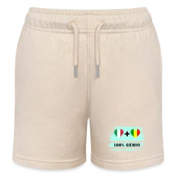 Italy and Mali 100% genius flag - Kids Organic Sweat Shorts by Stanley/Stella - soft Ecru - Front