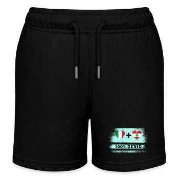Italie et Liban 100% drapeau de génie - Short de jogging enfant bio Stanley/Stella - noir - Devant