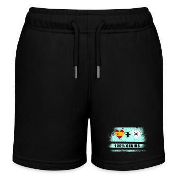 L’Espagne et la Corée du Sud 100% drapeau génie - Short de jogging enfant bio Stanley/Stella - noir - Devant