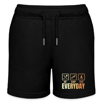 Joueurs de basket-ball Horaire quotidien - Short de jogging enfant bio Stanley/Stella - noir - Devant
