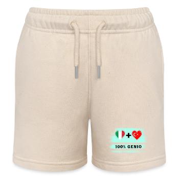 Italien und Türkei 100% geniale Flagge - Kinder Organic Joggingshorts Mini Bolter von Stanley/Stella - Natur - Vorne
