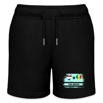 Sénégal et Pays-Bas 100% Genius flag - Short de jogging enfant bio Stanley/Stella - noir - Devant