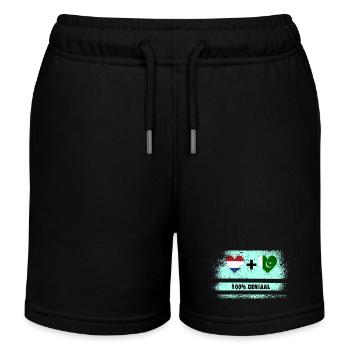 Pakistan et Pays-Bas 100% Genius flag - Short de jogging enfant bio Stanley/Stella - noir - Devant