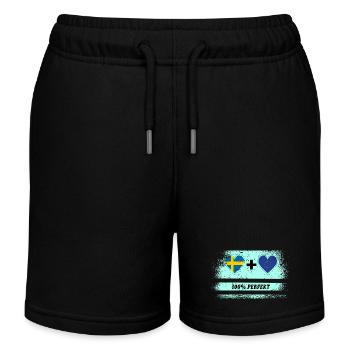Europe et Suède 100% Parfait / Cadeau - Short de jogging enfant bio Stanley/Stella - noir - Devant