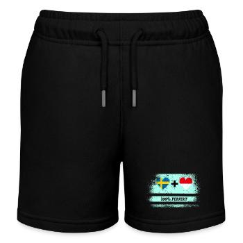Indonesia and Sweden 100% perfect / gift - Kids Organic Sweat Shorts by Stanley/Stella - black - Front