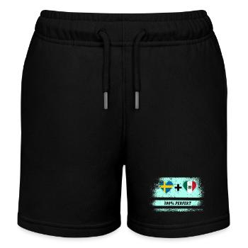 Mexique et Suède 100% parfait / cadeau - Short de jogging enfant bio Stanley/Stella - noir - Devant