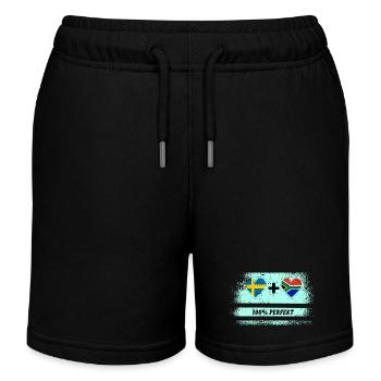 Afrique du Sud & Suède 100% Parfait / Cadeau - Short de jogging enfant bio Stanley/Stella - noir - Devant
