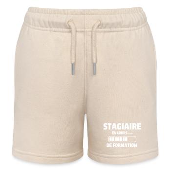 stagiaire, formation, apprenti - Short de jogging enfant bio Stanley/Stella - écru doux - Devant