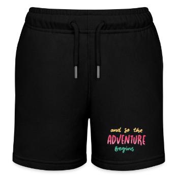Das Abenteuer kann beginnen - Kinder Organic Joggingshorts Mini Bolter von Stanley/Stella - Schwarz - Vorne