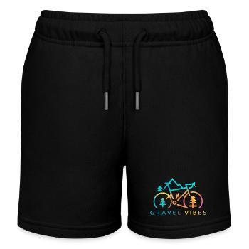 Graphique vibrant de piste de vélo de gravier - Short de jogging enfant bio Stanley/Stella - noir - Devant