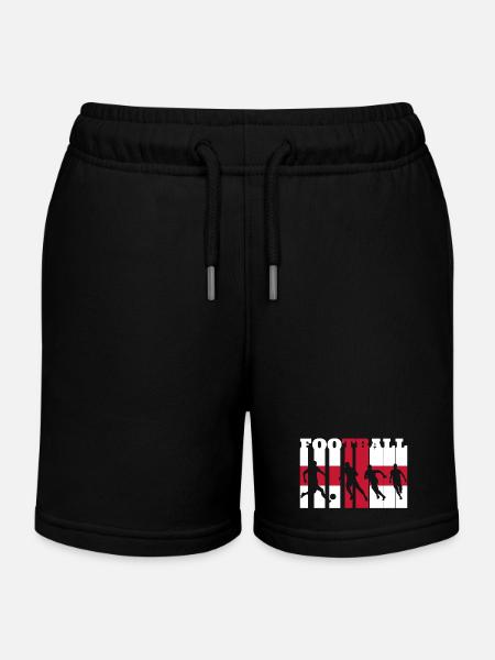 Engels voetbal - Stanley/Stella børne sweatshorts økologisk - sort