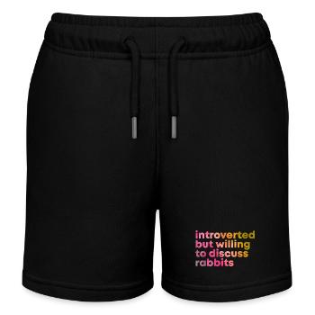 Rabbit Rabbit Rabbit - Kids Organic Sweat Shorts by Stanley/Stella - black - Front