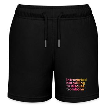 Trombone - Kids Organic Sweat Shorts by Stanley/Stella - black - Front