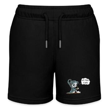 Skelett Hält Pflanze Hoffnung Neuentstehung Spruch - Kinder Organic Joggingshorts Mini Bolter von Stanley/Stella - Schwarz - Vorne