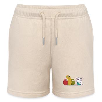 Halloween Geister Comic Zeichnung - Kinder Organic Joggingshorts Mini Bolter von Stanley/Stella - Natur - Vorne
