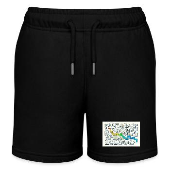 Follow the Path - Kids Organic Sweat Shorts by Stanley/Stella - black - Front
