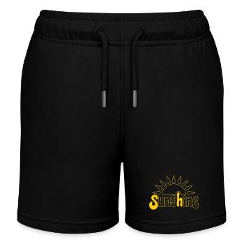 Sonnenaufgang mit Optimismus Motiv - Kinder Organic Joggingshorts Mini Bolter von Stanley/Stella - Schwarz - Vorne