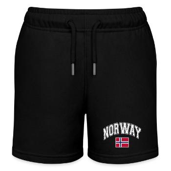 Norwegen Flagge - Kinder Organic Joggingshorts Mini Bolter von Stanley/Stella - Schwarz - Vorne