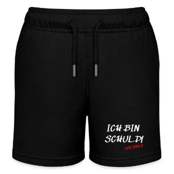 Ich bin Schuld... wie immer Spruch Design - Kinder Organic Joggingshorts Mini Bolter von Stanley/Stella - Schwarz - Vorne