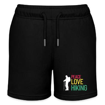 Peaceful Hiking Life Nature Trail Explorer Fan - Kinder Organic Joggingshorts Mini Bolter von Stanley/Stella - Schwarz - Vorne