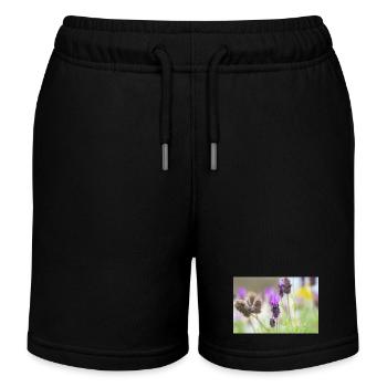 Lavande délicate en fleurs - Short de jogging enfant bio Stanley/Stella - noir - Devant