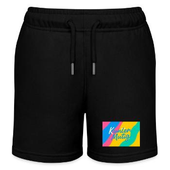 Kunter Mutig Farbrausch - Kinder Organic Joggingshorts Mini Bolter von Stanley/Stella - Schwarz - Vorne