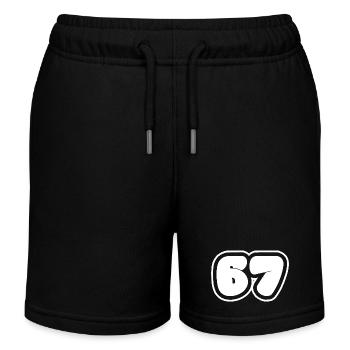 67 Nummer - Kinder Organic Joggingshorts Mini Bolter von Stanley/Stella - Schwarz - Vorne