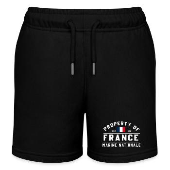 Propriété de la Marine nationale - Short de jogging enfant bio Stanley/Stella - noir - Devant