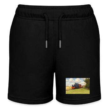 Miniatureisenbahn auf dem Land - Kinder Organic Joggingshorts Mini Bolter von Stanley/Stella - Schwarz - Vorne